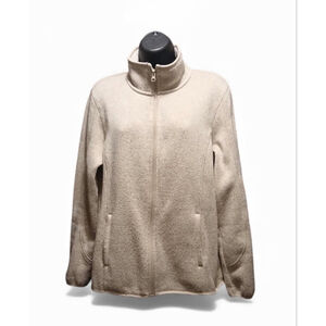 Swiss Tech Women's Medium Fleece Full Zip Jacket Oatmeal (JC228)